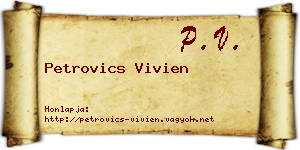 Petrovics Vivien névjegykártya
