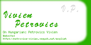 vivien petrovics business card